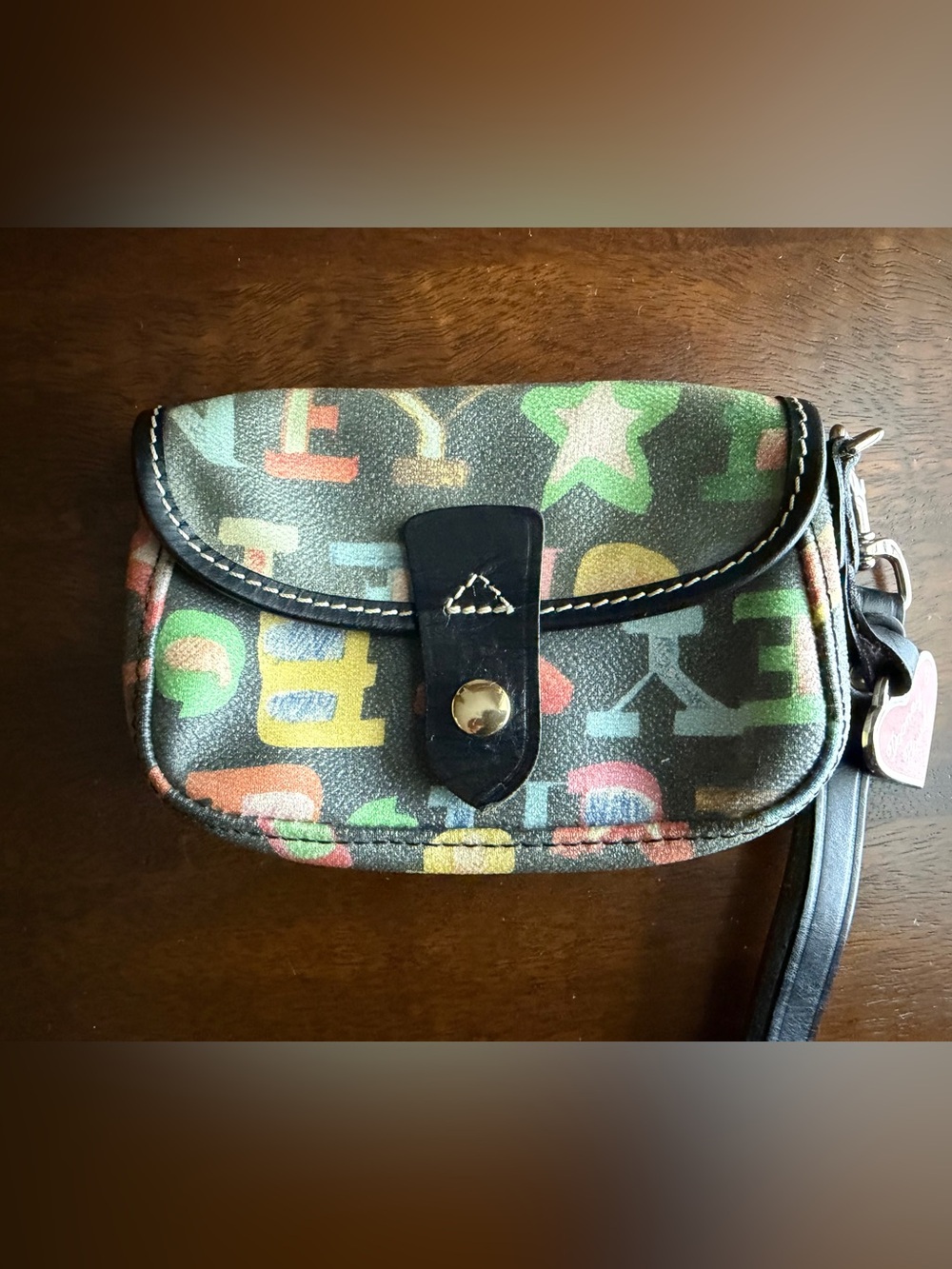 Y2K Dooney & Bourke “It Bag” Era Graffiti Doodle Wristlet